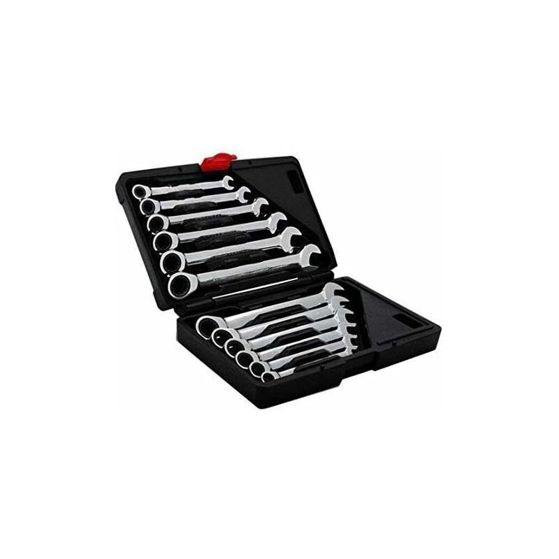 Juego de 12 Llaves Combinadas, Llave de Trinquete, Llave de Anillo, 8-19mm Color Negro(Modelo 2)
Juego de 12 Llaves Combinadas, Llave de Trinquete, Llave de Anillo, 8-19mm Color Negro(Modelo 2)