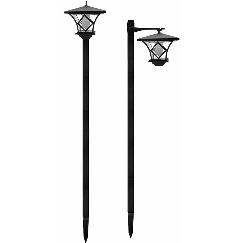 Juego de 2 2 en 1 farolas solares para plantar o colgar en el gancho de estilo retro LED blanco BRIXTON H155cm
Juego de 2 2 en 1 farolas solares para plantar o colgar en el gancho de estilo retro LED blanco BRIXTON H155cm