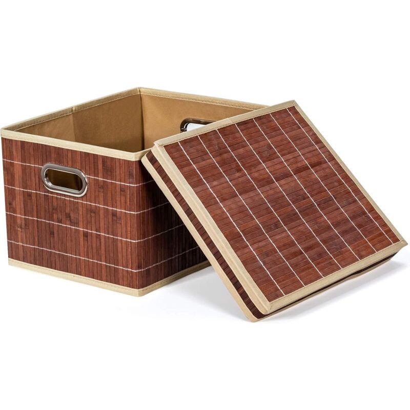 Juego de 2 Cestas de Almacenamiento con Tapa y Asa Cesta de Ropa Sucia Caja Plegable de Bambú para Ropa Juguetes Organizador (Marrón)
Juego de 2 Cestas de Almacenamiento con Tapa y Asa Cesta de Ropa Sucia Caja Plegable de Bambú para Ropa Juguetes Organizador (Marrón)