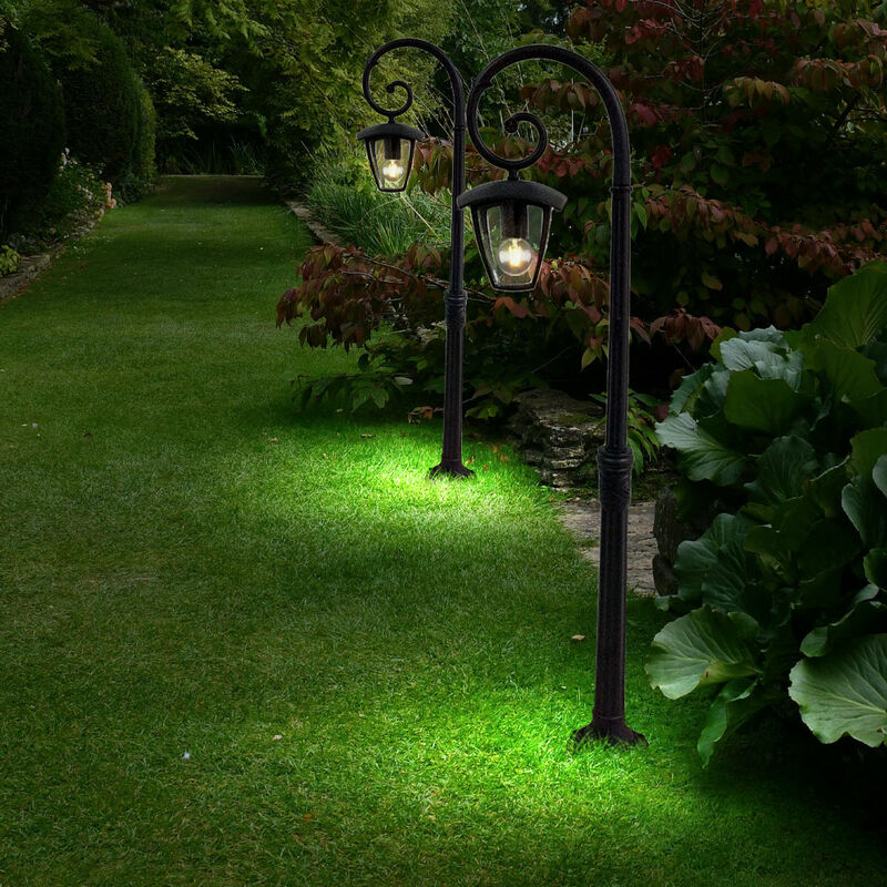 Juego de 2 faroles de jardín iluminación de caminos al aire libre IP44 ALU soporte de terraza lámparas de pie negro
Juego de 2 faroles de jardín iluminación de caminos al aire libre IP44 ALU soporte de terraza lámparas de pie negro