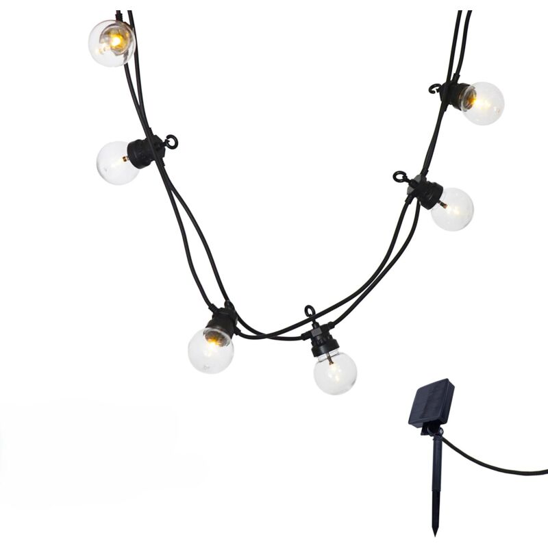 Lumi Jardin - Juego de 2 guirnaldas de iluminación solar 10 globos LED transparentes blanco cálido PARTY CLEAR SOLAR 5.90m 8 Modos
Lumi Jardin - Juego de 2 guirnaldas de iluminación solar 10 globos LED transparentes blanco cálido PARTY CLEAR SOLAR 5.90m 8 Modos