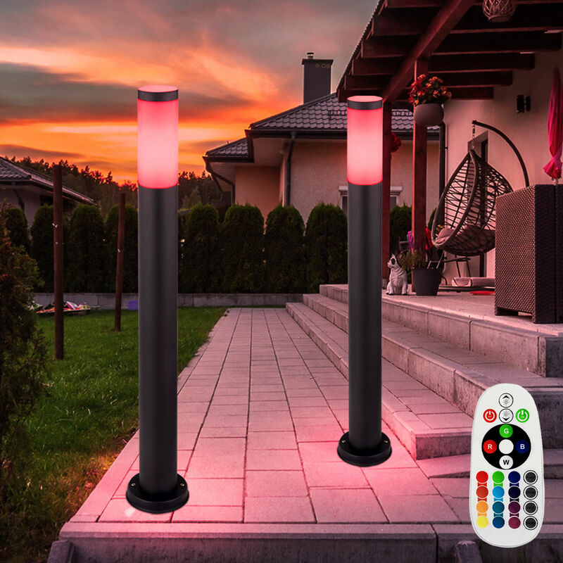 Juego de 2 lámpara de pie para exteriores ANTHRACITE lámpara de jardín para jardín con control remoto REGULABLE en un juego que incluye bombillas LED
Juego de 2 lámpara de pie para exteriores ANTHRACITE lámpara de jardín para jardín con control remoto REGULABLE en un juego que incluye bombillas LED