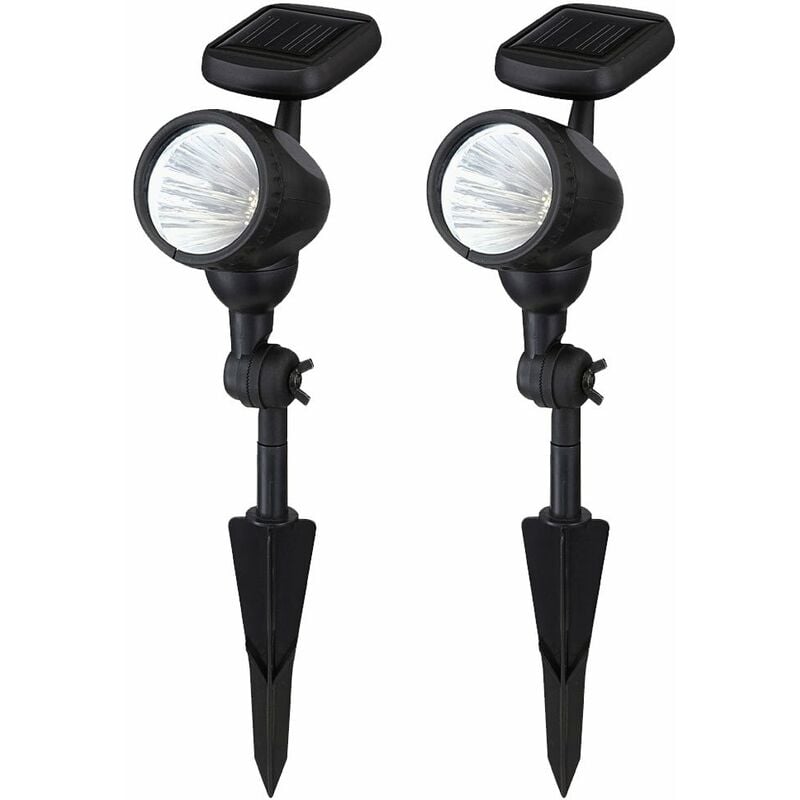 Juego de 2 luces LED enchufables para exteriores, lámparas solares, iluminación de jardín, negro
Juego de 2 luces LED enchufables para exteriores, lámparas solares, iluminación de jardín, negro