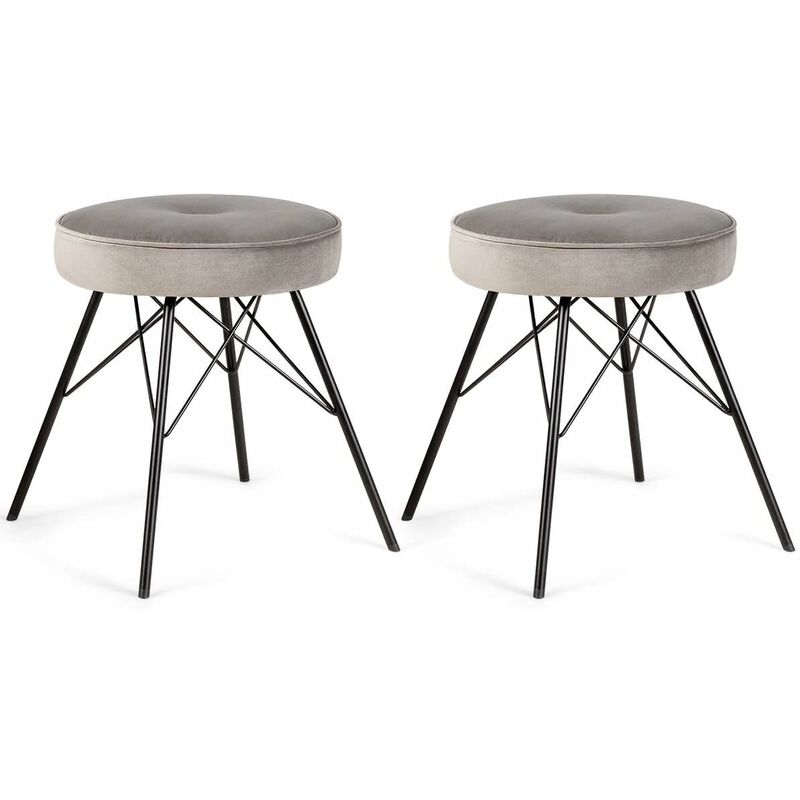 Juego de 2 Taburetes Tapizado Silla con Patas de Metal Taburete Portátil Carga hasta 120kg para Dormitorio Salón Bar Gris
Juego de 2 Taburetes Tapizado Silla con Patas de Metal Taburete Portátil Carga hasta 120kg para Dormitorio Salón Bar Gris