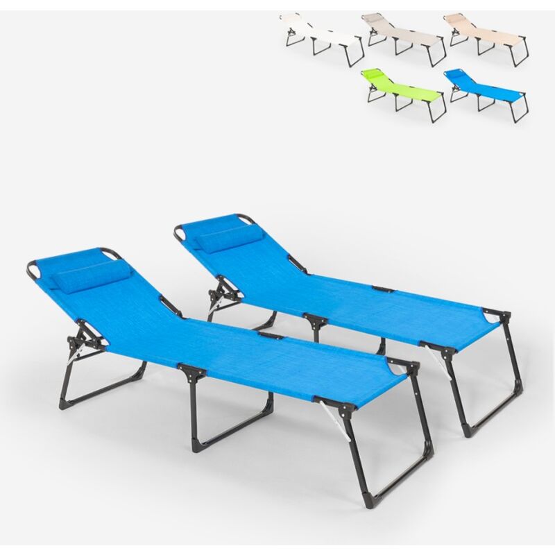 Juego de 2 tumbonas de playa y jardín plegables de aluminio Mauritius | Azul Marino
Juego de 2 tumbonas de playa y jardín plegables de aluminio Mauritius | Azul Marino