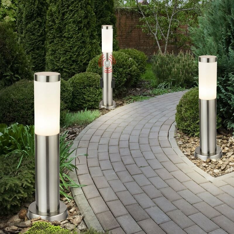 Juego de 3 lámparas de pie para exteriores detectores de movimiento de acero inoxidable enchufes luces focos de terraza de jardín
Juego de 3 lámparas de pie para exteriores detectores de movimiento de acero inoxidable enchufes luces focos de terraza de jardín