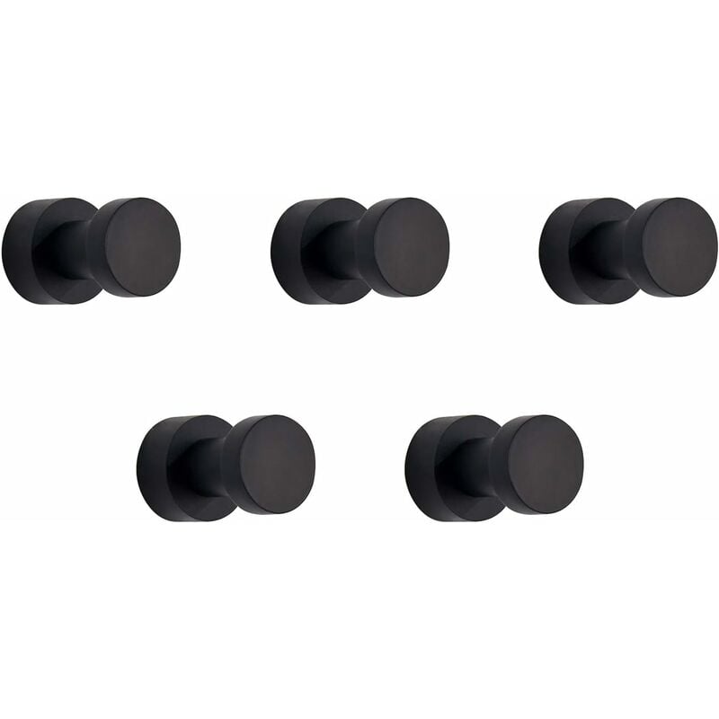 Juego de 5 ganchos de pared adhesivos de latón para baño, cocina, puerta de armario - Negro
Juego de 5 ganchos de pared adhesivos de latón para baño, cocina, puerta de armario - Negro