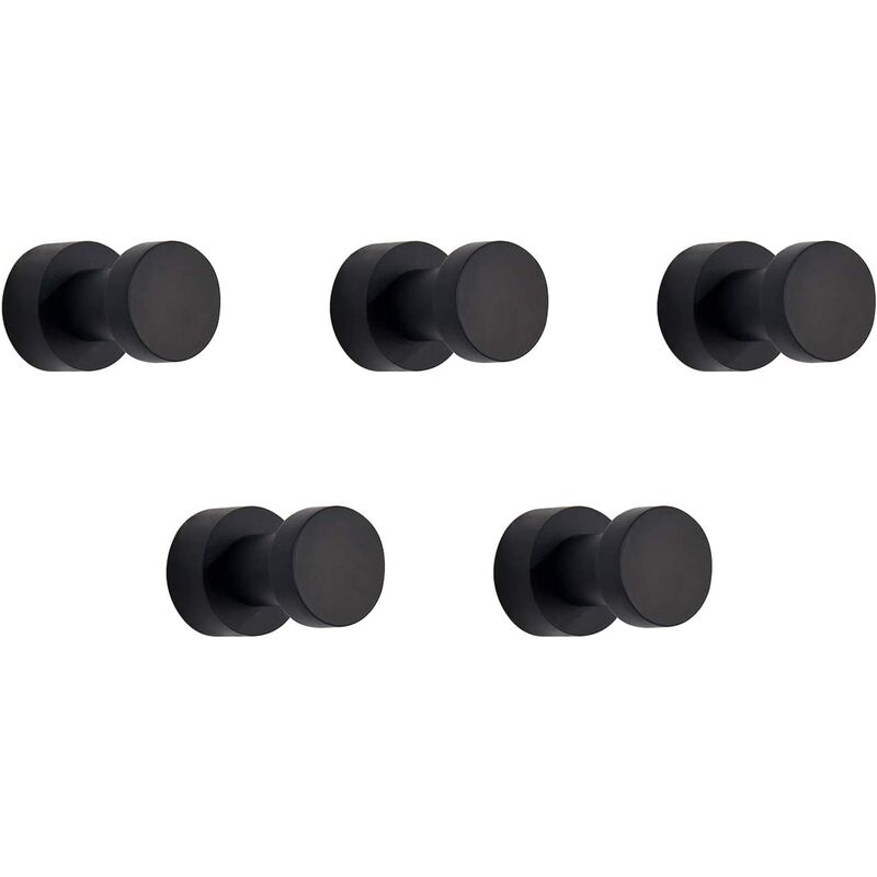 Abcrital - Juego de 5 ganchos de pared adhesivos de latón para baño, cocina, puerta de armario - Negro
Abcrital - Juego de 5 ganchos de pared adhesivos de latón para baño, cocina, puerta de armario - Negro