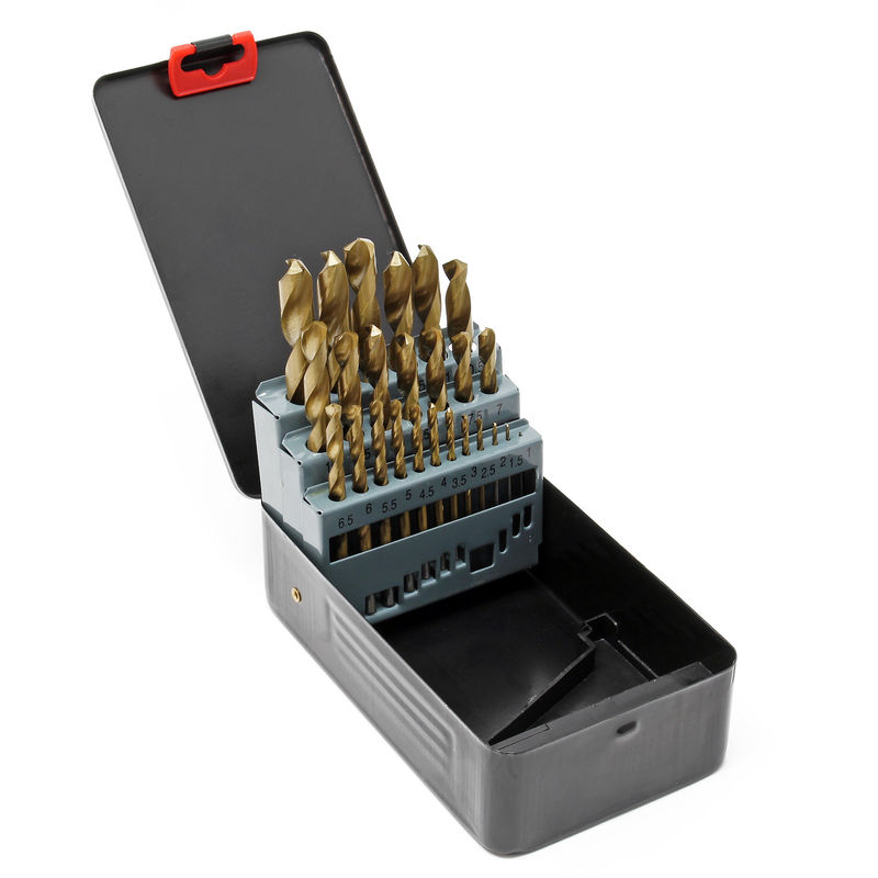 Wiltec - Juego de brocas en espiral HSS Set 25 uds. Brocas de metal Ø1-13 mm Brocas de acero Universales
Wiltec - Juego de brocas en espiral HSS Set 25 uds. Brocas de metal Ø1-13 mm Brocas de acero Universales
