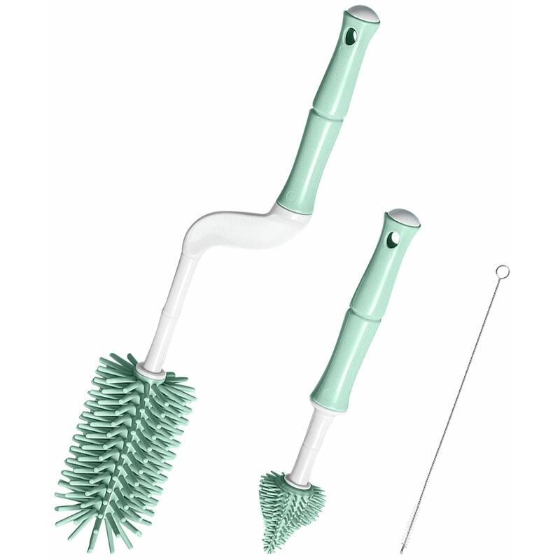 Juego de cepillos de limpieza de biberones Cepillo de silicona para biberones Cerdas suaves de 360 grados Mango largo Cepillos para limpiar
Juego de cepillos de limpieza de biberones Cepillo de silicona para biberones Cerdas suaves de 360 grados Mango largo Cepillos para limpiar