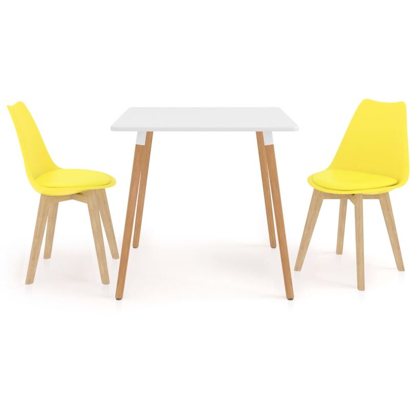 Juego de comedor 3 piezas amarillo