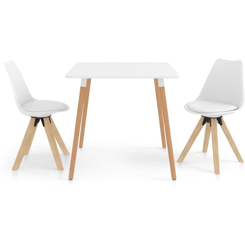 Juego de comedor 3 piezas blanco