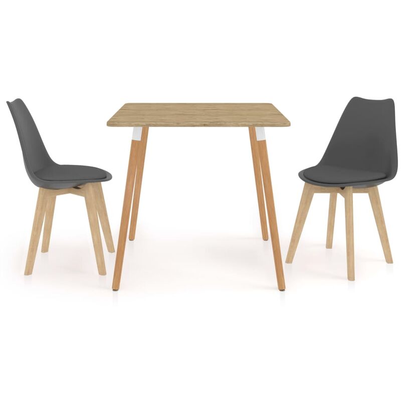 Juego de comedor 3 piezas gris