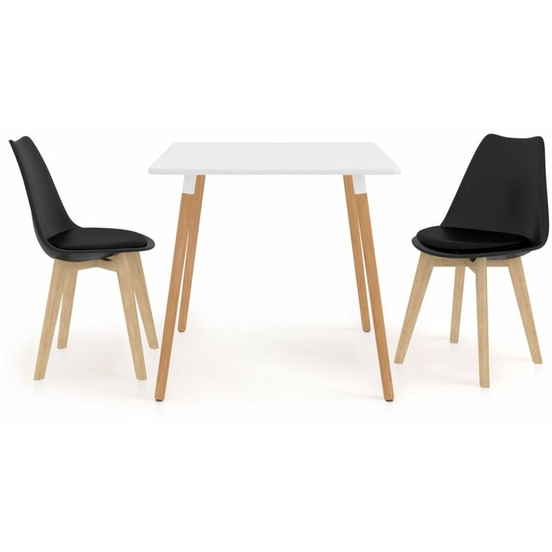 Happyshopping - Juego de comedor 3 piezas negro
Happyshopping - Juego de comedor 3 piezas negro