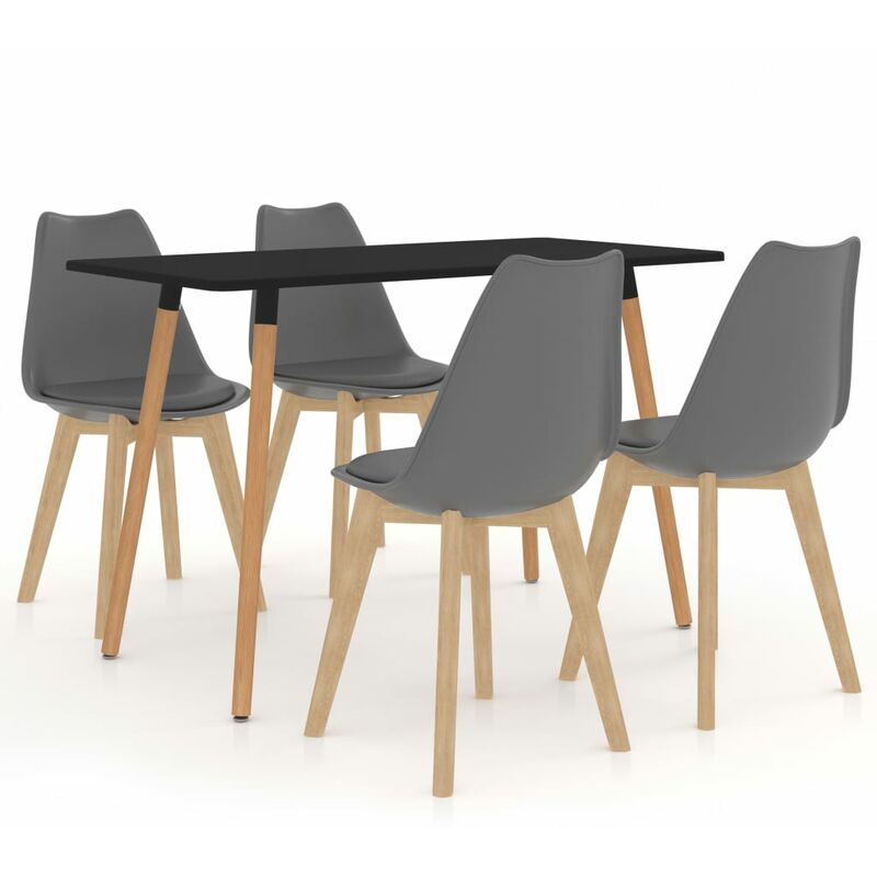 Juego de comedor 5 piezas gris