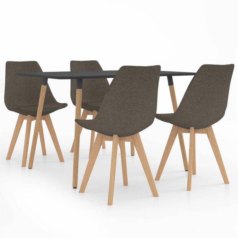 Juego de comedor 5 piezas gris taupe