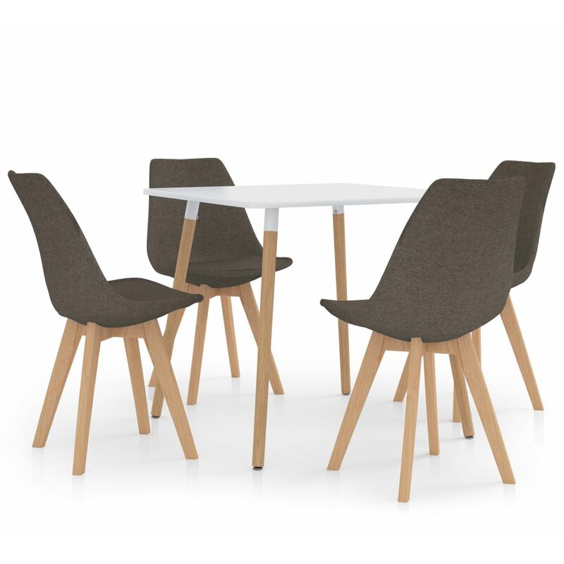Juego de comedor 5 piezas gris taupe