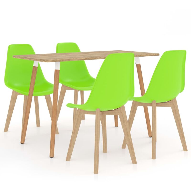 Juego de comedor 5 piezas verde