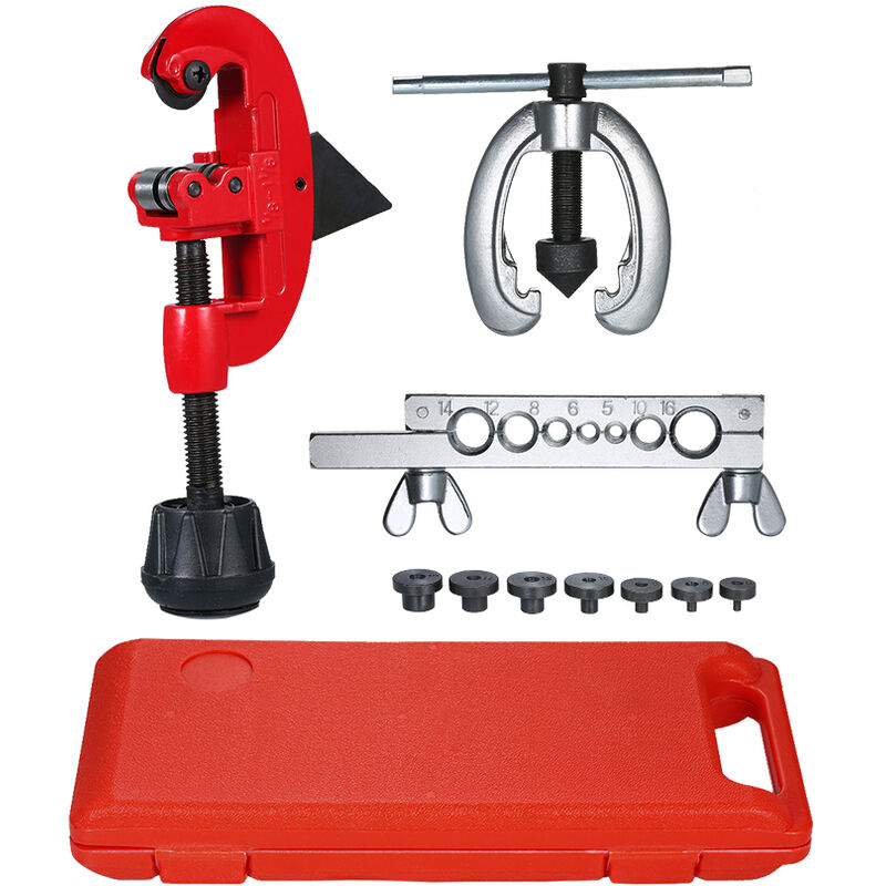Juego de herramientas de doble abocardado de reparacion de tuberia de combustible de freno de cobre para cortar abocardado
Juego de herramientas de doble abocardado de reparacion de tuberia de combustible de freno de cobre para cortar abocardado