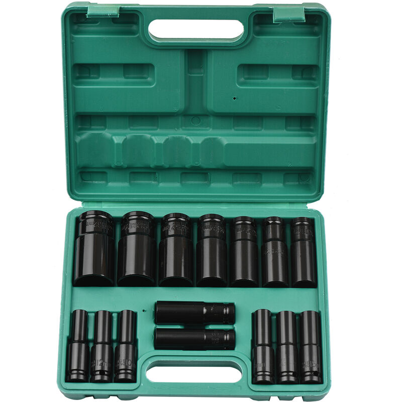 Happyshopping - Juego de llaves de vaso de impacto hexagonales de 1/2 pulgada, 15 piezas de vaso profundo, tamanos metricos, acero al carbono de 8-32
Happyshopping - Juego de llaves de vaso de impacto hexagonales de 1/2 pulgada, 15 piezas de vaso profundo, tamanos metricos, acero al carbono de 8-32
