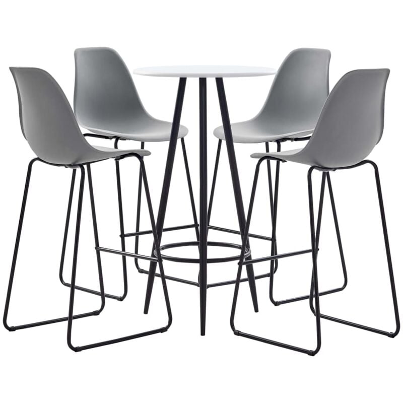 Juego de Mesa Alta y Taburetes Plástico 5 Piezas Gris - Gris - Vidaxl
Juego de Mesa Alta y Taburetes Plástico 5 Piezas Gris - Gris - Vidaxl