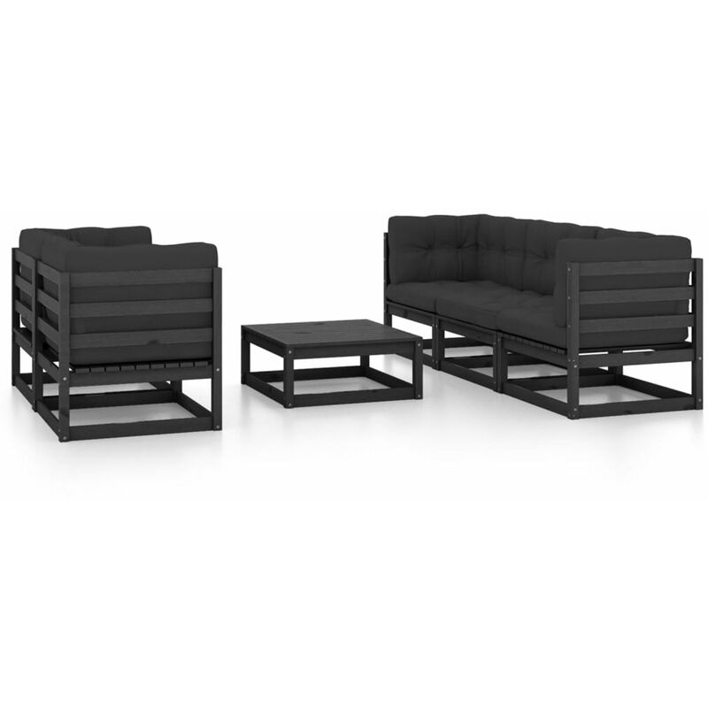 Happyshopping - Juego de muebles de jardin 6 pzas y cojines madera pino maciza
Happyshopping - Juego de muebles de jardin 6 pzas y cojines madera pino maciza