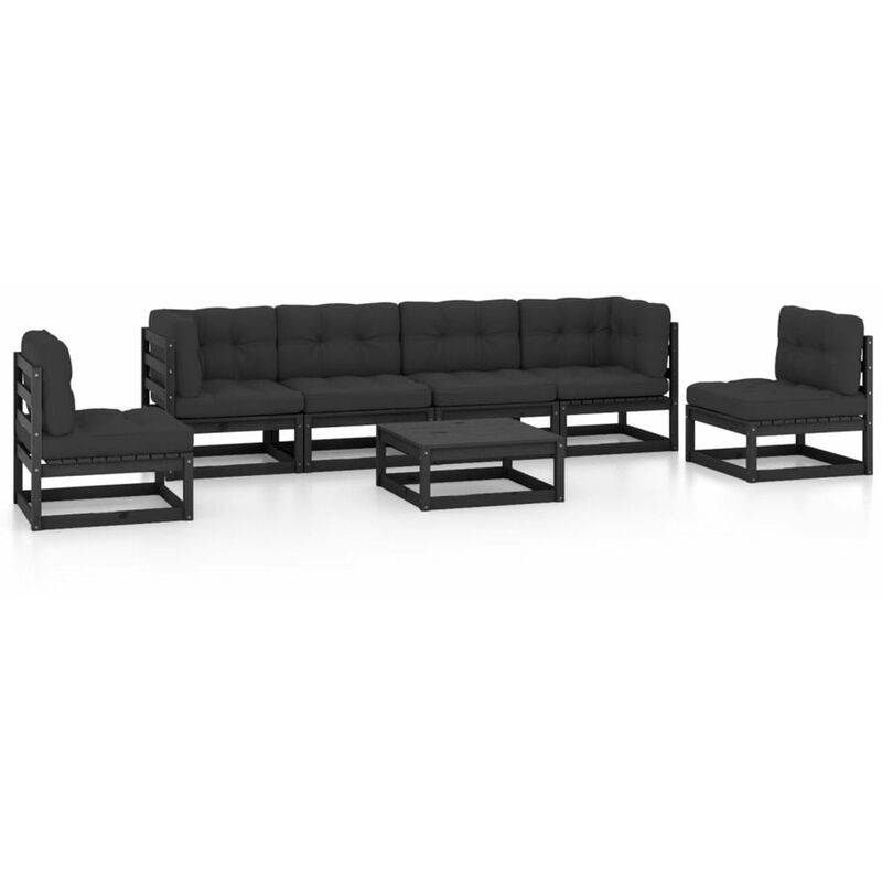 Happyshopping - Juego de muebles de jardin 7 pzas y cojines madera pino maciza
Happyshopping - Juego de muebles de jardin 7 pzas y cojines madera pino maciza