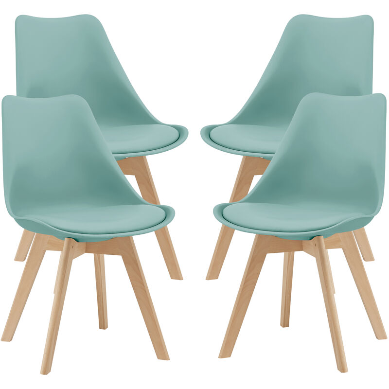 Juego de sillas de comedor - 81 x 49 x 57 cm - Silla tapizada en cuero sintético - Patas de madera de haya - Sillas de Cocina - Set de 4 sillas
Juego de sillas de comedor - 81 x 49 x 57 cm - Silla tapizada en cuero sintético - Patas de madera de haya - Sillas de Cocina - Set de 4 sillas