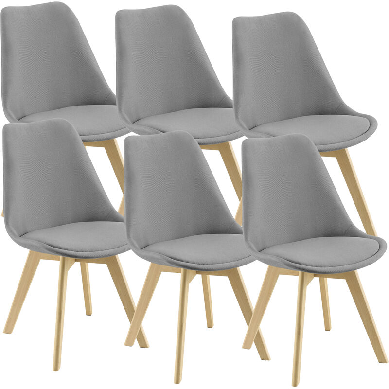 Juego de Sillas de Comedor Frederikstad - 97 x 42 x 48 cm - Set de 6 Sillas de Cocina - Asiento Acolchado - Sillas de Oficina - Patas de Haya - Gris
Juego de Sillas de Comedor Frederikstad - 97 x 42 x 48 cm - Set de 6 Sillas de Cocina - Asiento Acolchado - Sillas de Oficina - Patas de Haya - Gris