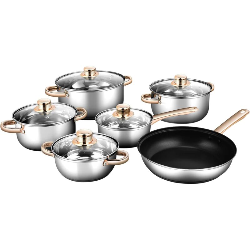 Juego de Utensilios de Cocina con Tapa Batería de Cocina para Lavavajillas, para Horno hasta 250 ℃, para Estufas de Inducción Eléctricas Gas
Juego de Utensilios de Cocina con Tapa Batería de Cocina para Lavavajillas, para Horno hasta 250 ℃, para Estufas de Inducción Eléctricas Gas