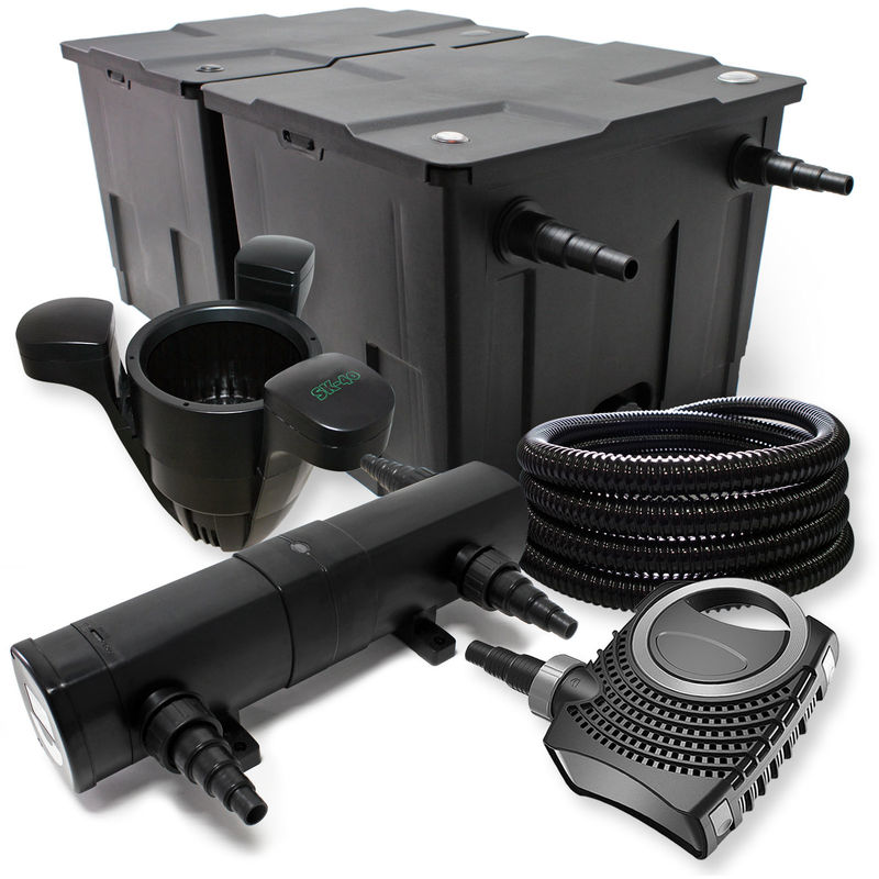 Wiltec - Juego filtro para estanque bio 60.000l 24W UVC Clarificador 80W Bomba tubo Fontäne Bomba y skimmer
Wiltec - Juego filtro para estanque bio 60.000l 24W UVC Clarificador 80W Bomba tubo Fontäne Bomba y skimmer