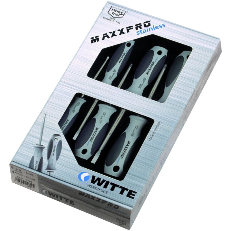 WITTE 670002 - Juegos de destornilladores MAXXPRO Inoxidable Puntas planas y PH (x5)
WITTE 670002 - Juegos de destornilladores MAXXPRO Inoxidable Puntas planas y PH (x5)