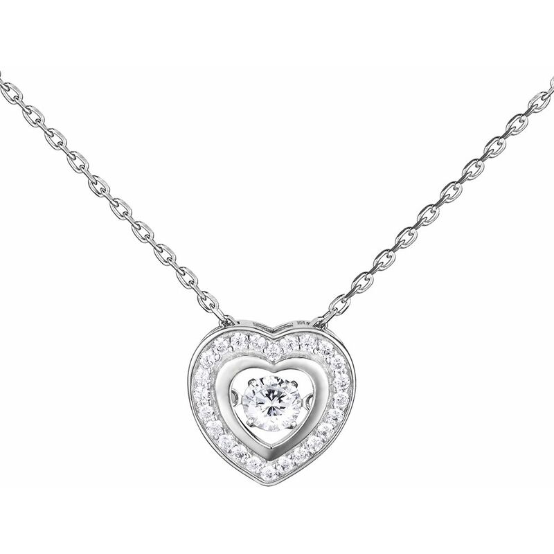 Fashionable S925 Colgante de plata esterlina con circonita giratoria Colgante brillante en forma de corazon Collar de 18 pulgadas - Jure
Fashionable S925 Colgante de plata esterlina con circonita giratoria Colgante brillante en forma de corazon Collar de 18 pulgadas - Jure