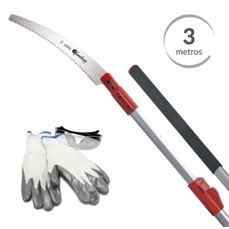 KAMIKAZE Serrucho Telesc�pico 330-H de 3 m para Podar en Altura. Diseo Ultra Ligero. Sierra Extensible de Podar Manual con Mango Ergon�mico. P�rtiga
KAMIKAZE Serrucho Telesc�pico 330-H de 3 m para Podar en Altura. Diseo Ultra Ligero. Sierra Extensible de Podar Manual con Mango Ergon�mico. P�rtiga