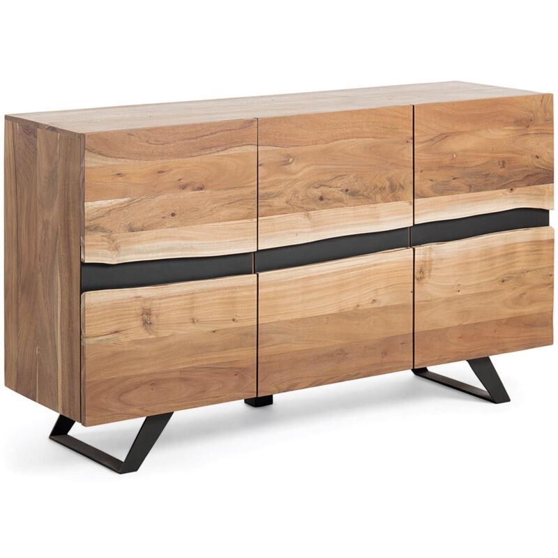 Aparador Uxia 148 x 85 cm con 3 puertas de madera de acacia maciza y patas de acero en negro - Kave Home
Aparador Uxia 148 x 85 cm con 3 puertas de madera de acacia maciza y patas de acero en negro - Kave Home