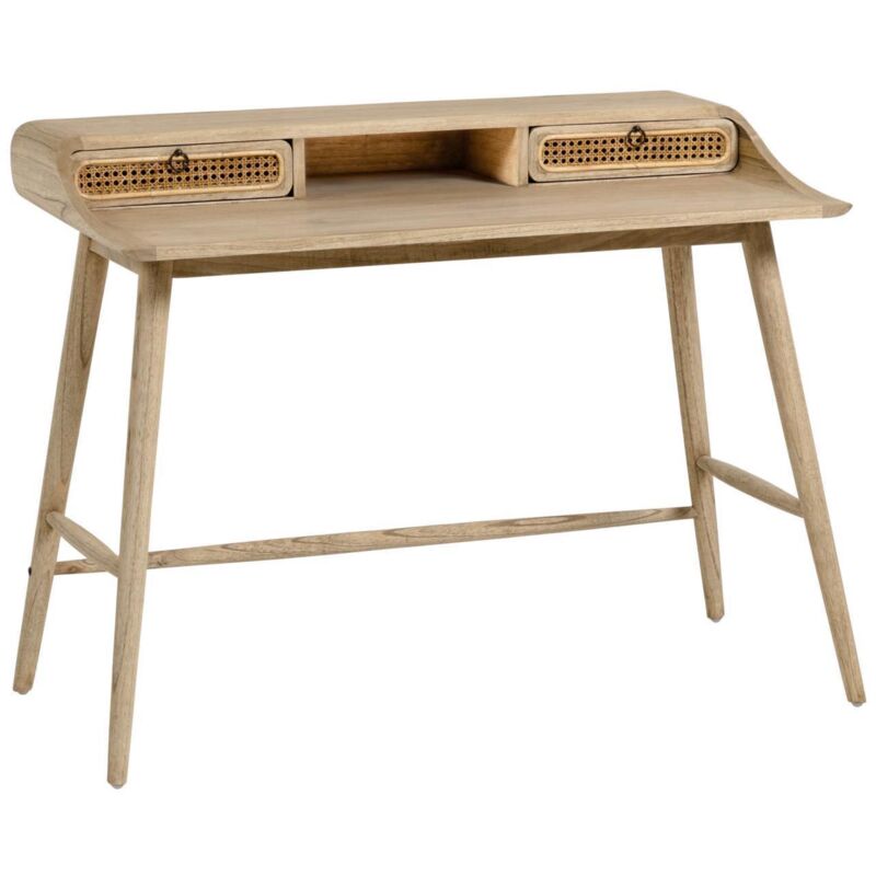 Escritorio Nalu chapa y madera maciza mindi y detalles en ratán 110 x 60 cm - Kave Home
Escritorio Nalu chapa y madera maciza mindi y detalles en ratán 110 x 60 cm - Kave Home
