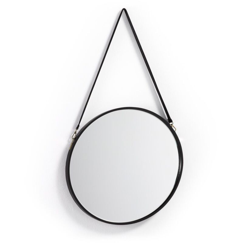 Kave Home - Espejo de pared Raintre negro redondo Ø 50 cm de metal en negro con colgador en piel sintética
Kave Home - Espejo de pared Raintre negro redondo Ø 50 cm de metal en negro con colgador en piel sintética