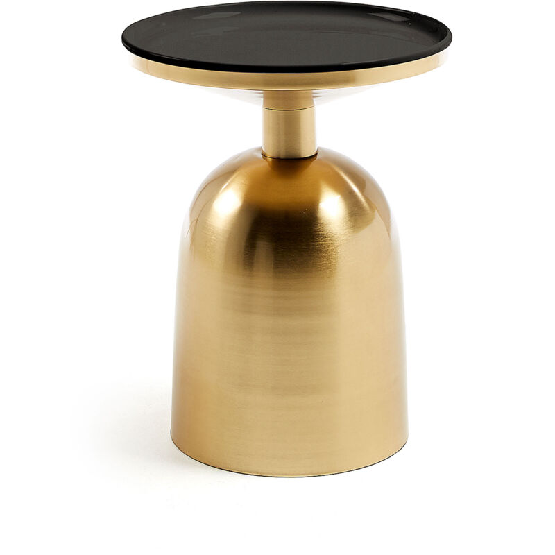 Kave Home - Mesa auxiliar Physic redonda Ø 38 cm metálica con sobre negro y base en dorado
Kave Home - Mesa auxiliar Physic redonda Ø 38 cm metálica con sobre negro y base en dorado
