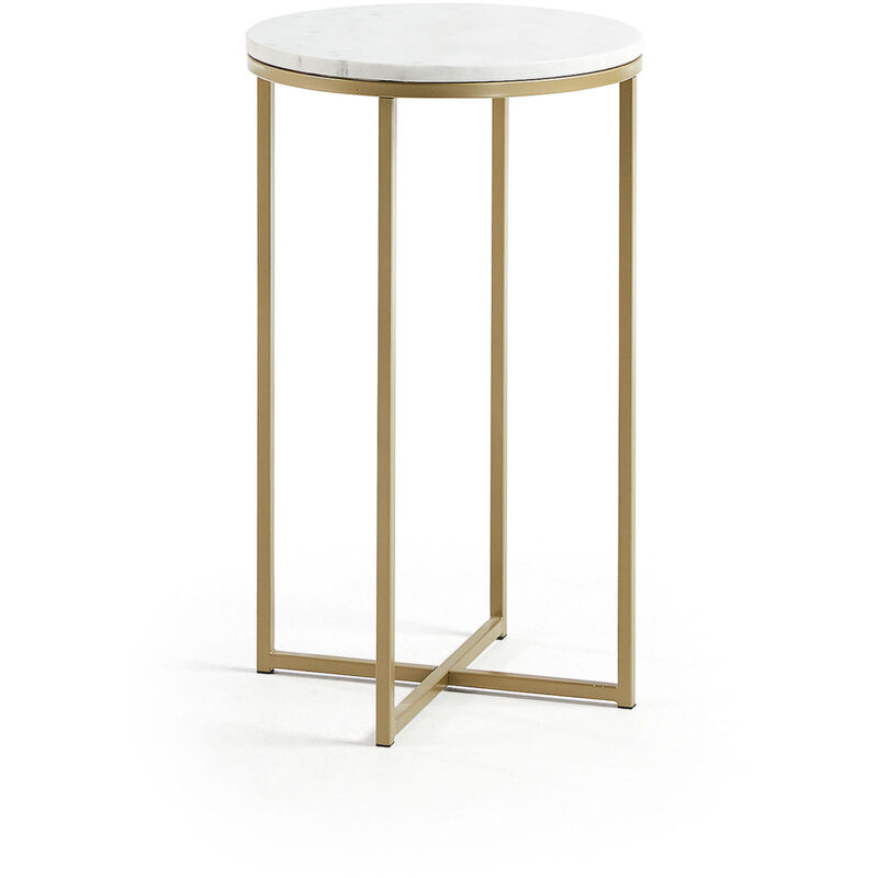 Kave Home - Mesa auxiliar Sheffield blanca redonda Ø 43 cm de mármol y estructura de acero en dorado
Kave Home - Mesa auxiliar Sheffield blanca redonda Ø 43 cm de mármol y estructura de acero en dorado