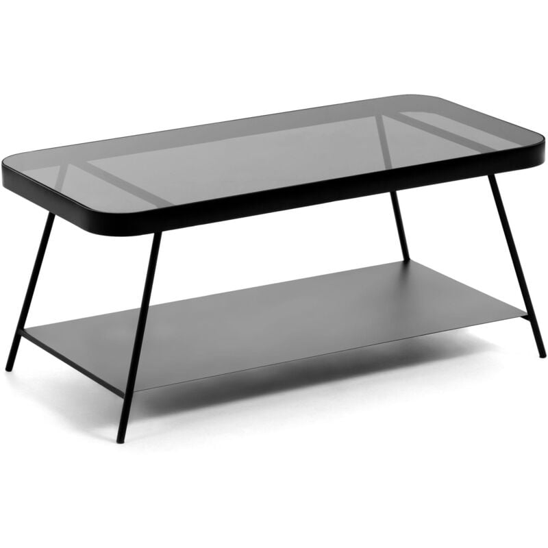 Mesa de centro Duilia negra rectangular 90 x 45 cm de cristal tintado y estructura de acero - Kave Home
Mesa de centro Duilia negra rectangular 90 x 45 cm de cristal tintado y estructura de acero - Kave Home