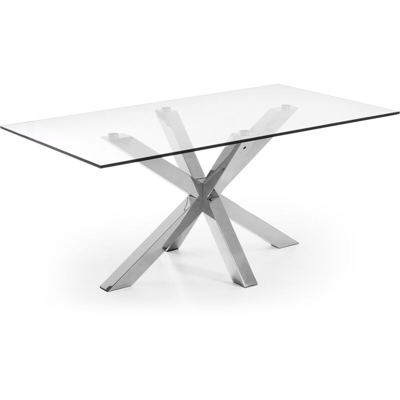 Mesa de comedor Argo rectangular 160 x 90 cm de cristal y patas de acero inoxidable - Kave Home
Mesa de comedor Argo rectangular 160 x 90 cm de cristal y patas de acero inoxidable - Kave Home