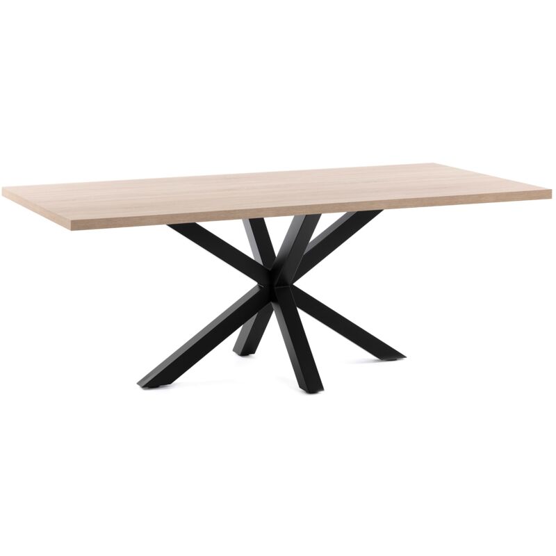 Mesa de comedor Argo rectangular 200 x 100 cm de melamina y patas de acero en negro - Kave Home
Mesa de comedor Argo rectangular 200 x 100 cm de melamina y patas de acero en negro - Kave Home