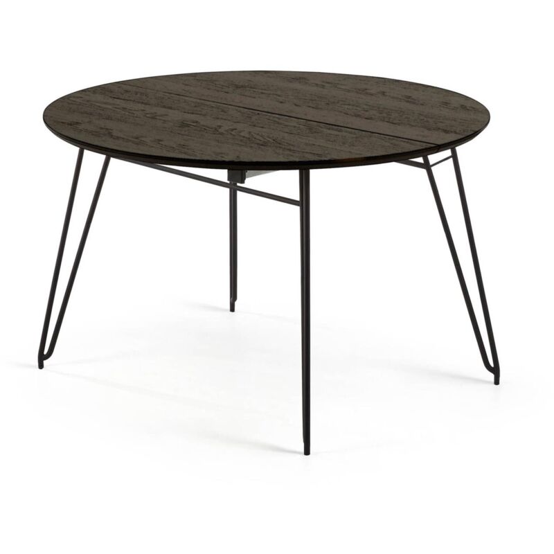 Kave Home - Mesa extensible redonda Milian Ø 120 (200) cm chapa de fresno patas de acero acabado negro
Kave Home - Mesa extensible redonda Milian Ø 120 (200) cm chapa de fresno patas de acero acabado negro