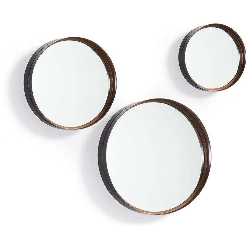 Kave Home - Set de 3 espejos de pared Ralphe redondos Ø 9,5 / Ø 9 / Ø 7,5 cm de acero
Kave Home - Set de 3 espejos de pared Ralphe redondos Ø 9,5 / Ø 9 / Ø 7,5 cm de acero