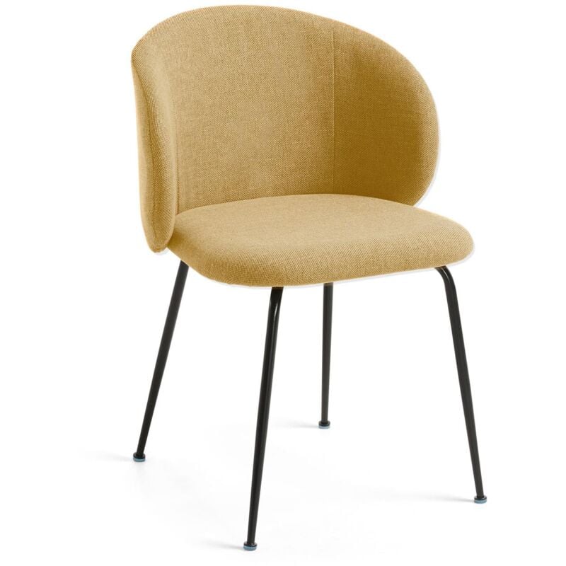 Silla de comedor Minna mostaza en tela antimanchas y patas de acero en negro - Kave Home
Silla de comedor Minna mostaza en tela antimanchas y patas de acero en negro - Kave Home