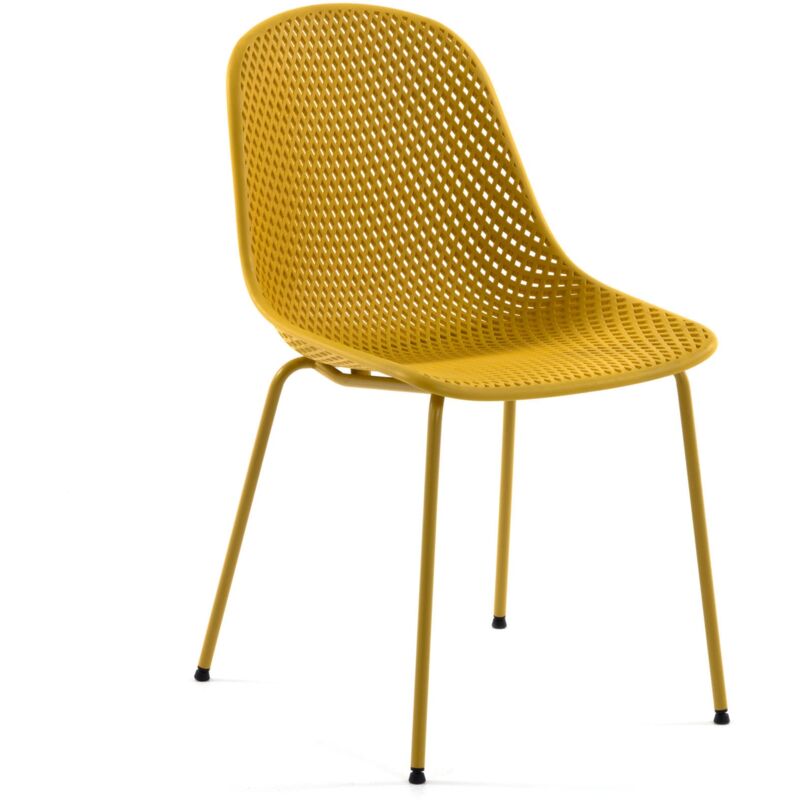 Silla de comedor Quinby amarillo de plástico y patas de acero en amarillo - Kave Home
Silla de comedor Quinby amarillo de plástico y patas de acero en amarillo - Kave Home