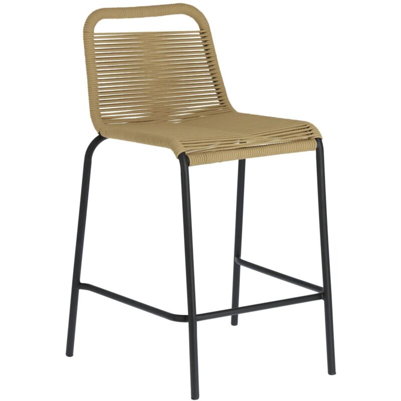 Taburete alto de bar Lambton marrón 62 cm con respaldo de cuerda de poliéster y patas de acero en negro para interior y exterior - Kave Home
Taburete alto de bar Lambton marrón 62 cm con respaldo de cuerda de poliéster y patas de acero en negro para interior y exterior - Kave Home