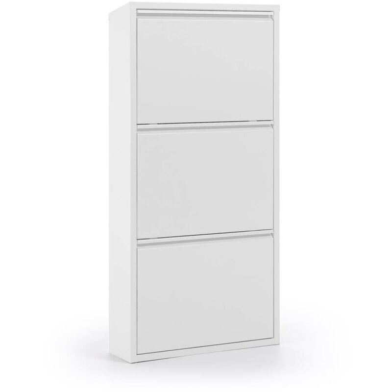 Zapatero Bogotá blanco de acero con 3 compartimentos para 9 pares de zapatos - Kave Home
Zapatero Bogotá blanco de acero con 3 compartimentos para 9 pares de zapatos - Kave Home