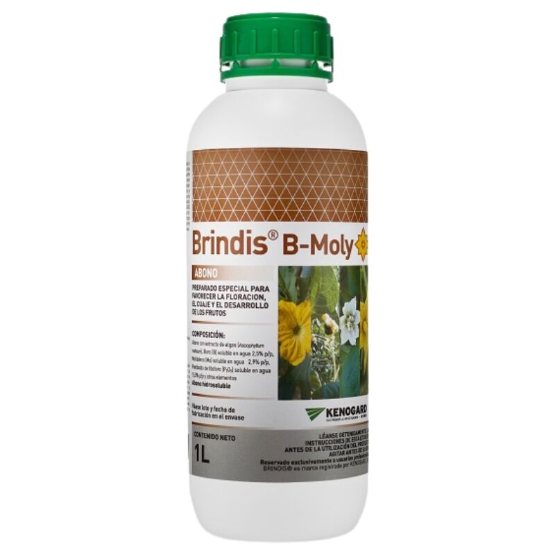 KENOGARD Preparado Especial Floración, Cuaje y Desarrollo de Frutos BRINDIS B-MOLY, Botella 1 litro
KENOGARD Preparado Especial Floración, Cuaje y Desarrollo de Frutos BRINDIS B-MOLY, Botella 1 litro