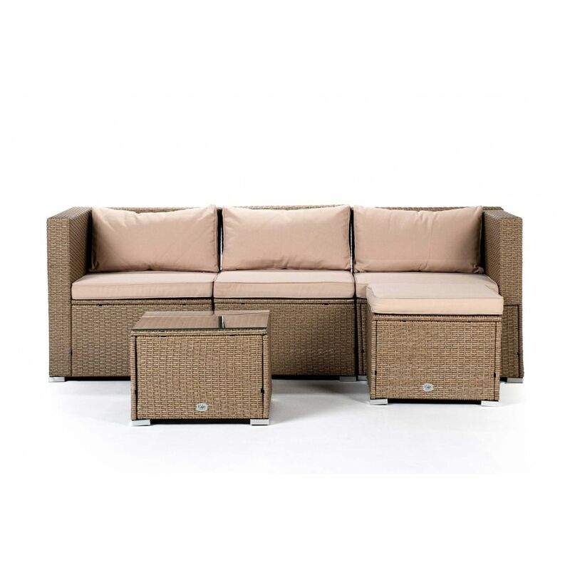 – Conjunto Set Muebles Jardín y Terraza, 4 plazas, Beige, Ratán Sintético, Modular - Kiefergarden
– Conjunto Set Muebles Jardín y Terraza, 4 plazas, Beige, Ratán Sintético, Modular - Kiefergarden